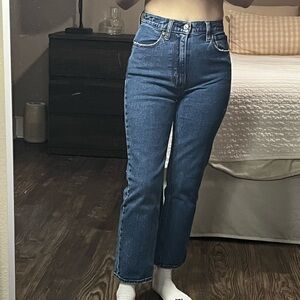 A&F Ankle Straight Ultra High Rise Jean